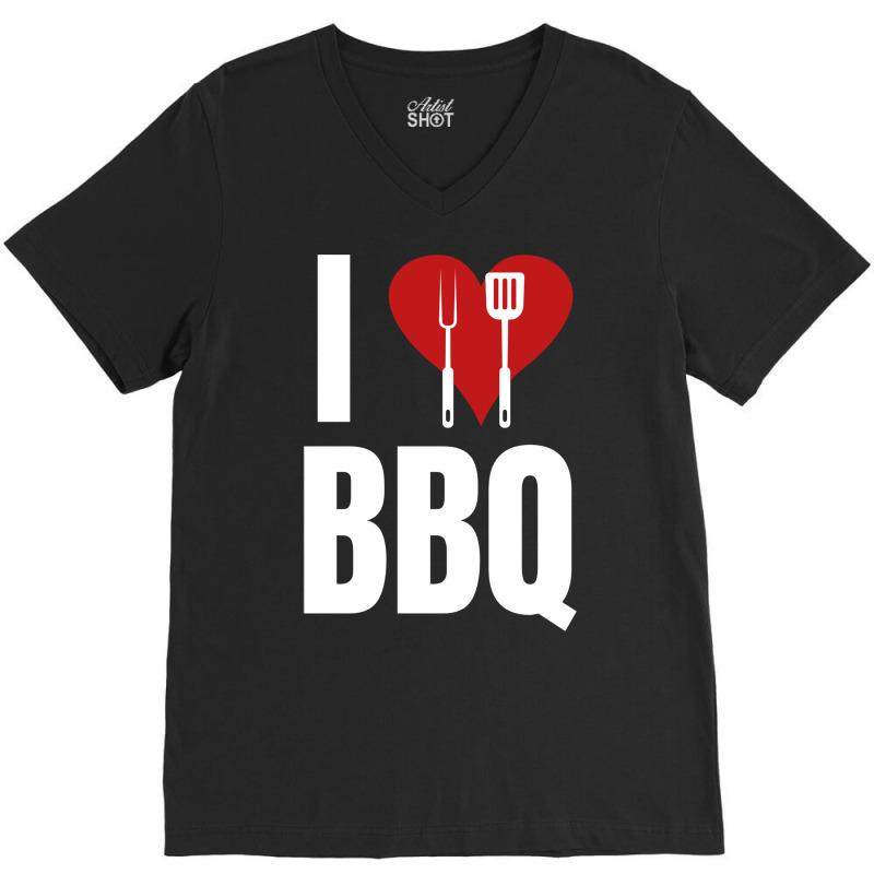 I Love Bbq Bbq Grill V-Neck Tee by strosesimonsf | Artistshot