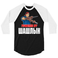 Shashlik Kebap Bbq Grill Schaschlik Russian Russia 3/4 Sleeve Shirt | Artistshot