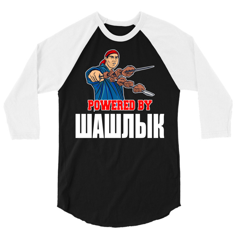 Shashlik Kebap Bbq Grill Schaschlik Russian Russia 3/4 Sleeve Shirt by strosesimonsf | Artistshot