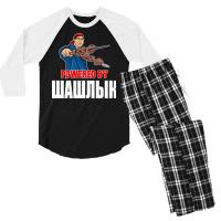 Shashlik Kebap Bbq Grill Schaschlik Russian Russia Men's 3/4 Sleeve Pajama Set | Artistshot