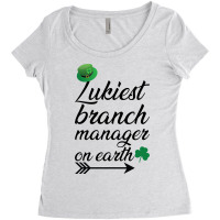 Luckiest Branch Manager On Earth Girl Women's Triblend Scoop T-shirt | Artistshot