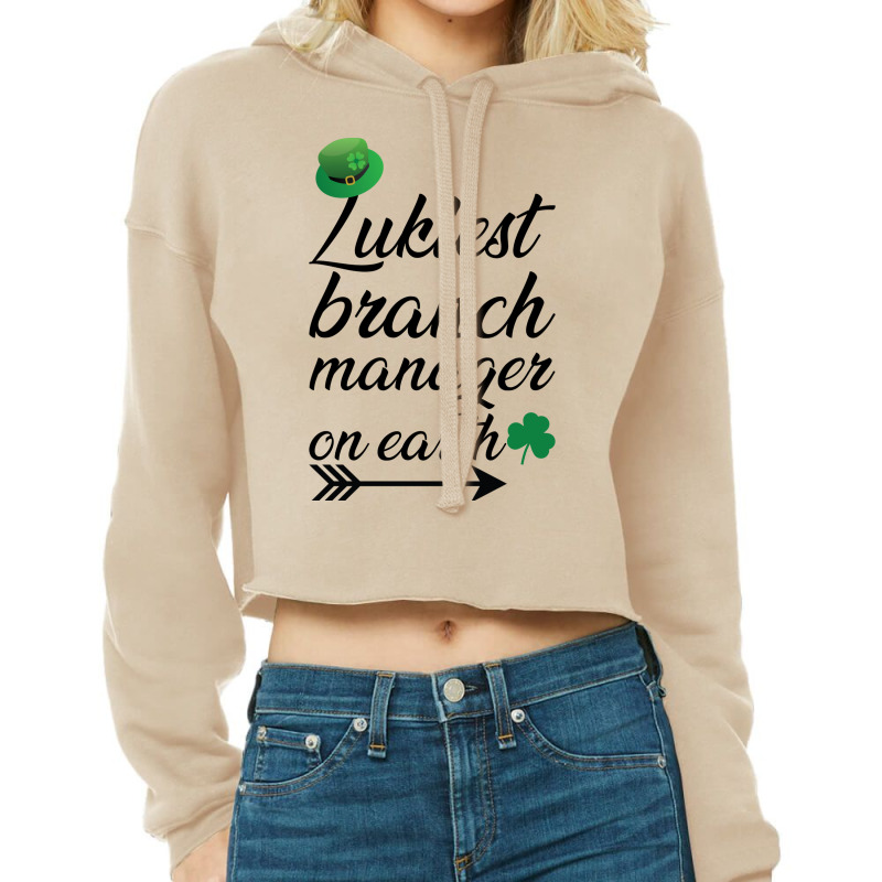 Luckiest Branch Manager On Earth Girl Cropped Hoodie by tarokbuldog5 | Artistshot