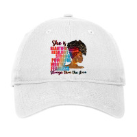 She Is Strong Black Woman Adjustable Cap | Artistshot