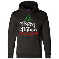 Italian Christmas Buon Natale Snowflake Italy Tree Champion Hoodie | Artistshot