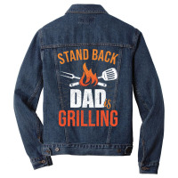 Stand Back Dad Is Grilling Love Men Denim Jacket | Artistshot