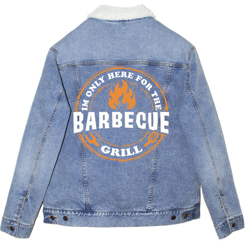 Im Only Here For Bbq 70s Unisex Sherpa-Lined Denim Jacket by strosesimonsf | Artistshot