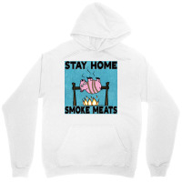 Stay Home Smoke Meats Blue Unisex Hoodie | Artistshot