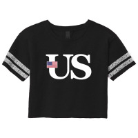 United States Flag And Country Initials Scorecard Crop Tee | Artistshot