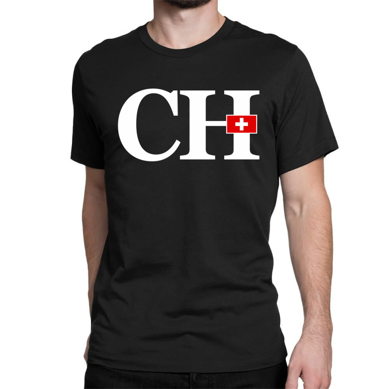 Switzerland Flag And Country Initials Classic T-shirt by cidolopez | Artistshot