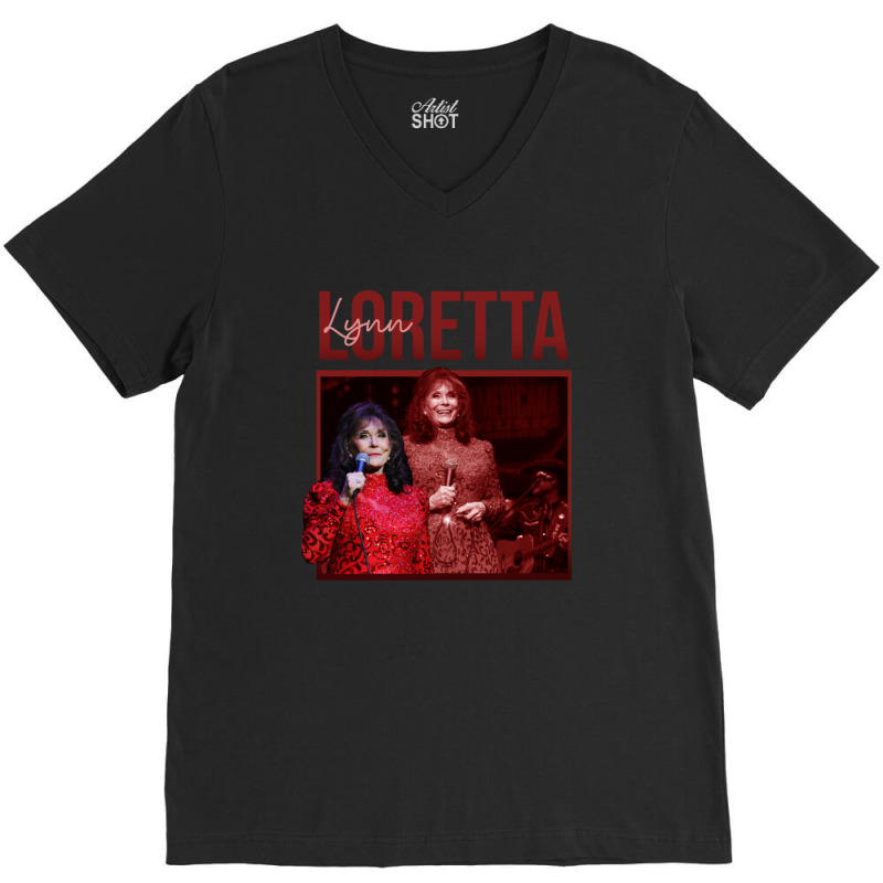 Loretta Red Rip V-neck Tee | Artistshot