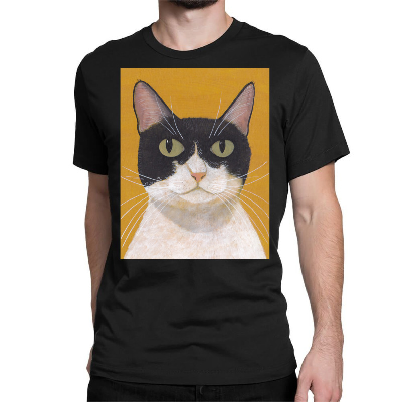 Andy Turner Original Black And White Cat Portrait Classic T-shirt by babenamanvelh | Artistshot