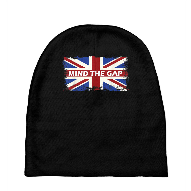 Mind The Gap Union Jack T Shirt London Flag Britis Baby Beanies | Artistshot