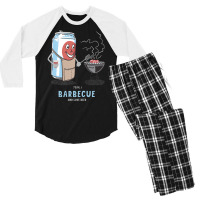 Yeah I Barbecue And Love Beer Cute Novelty Happy H Men's 3/4 Sleeve Pajama Set | Artistshot