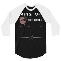 King Of The Grill Yellow 3/4 Sleeve Shirt | Artistshot