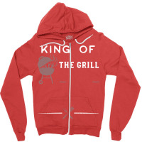 King Of The Grill Yellow Zipper Hoodie | Artistshot