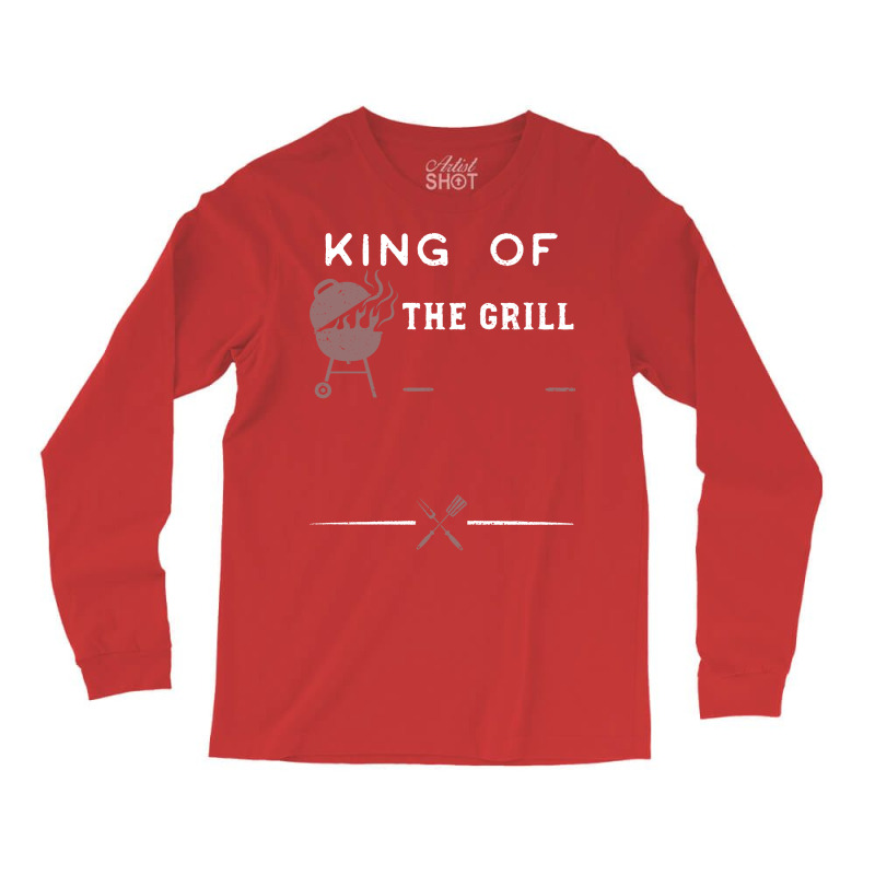 King Of The Grill Yellow Long Sleeve Shirts by strosesimonsf | Artistshot