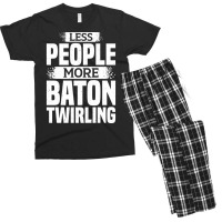 Less People More Baton Twirling Stars Men's T-shirt Pajama Set | Artistshot