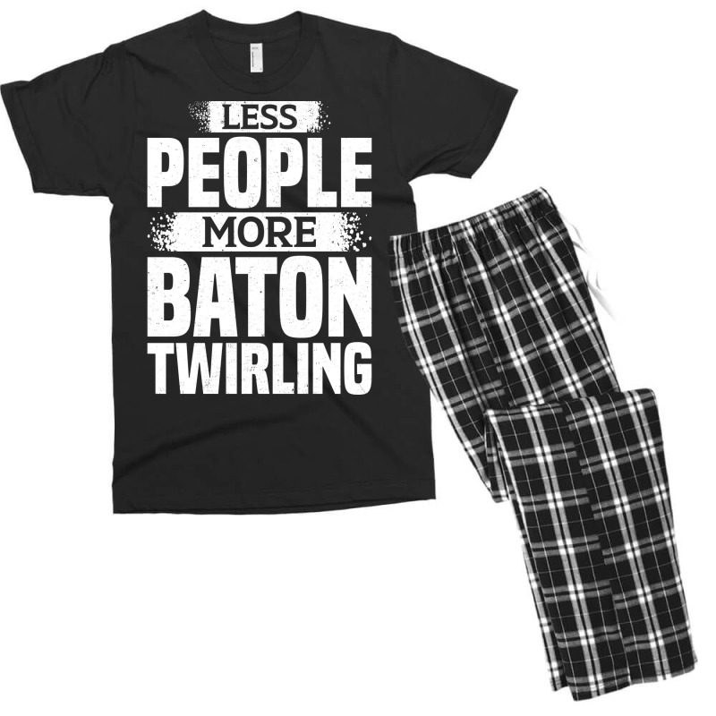 Less People More Baton Twirling Stars Men's T-shirt Pajama Set by strosesimonsf | Artistshot