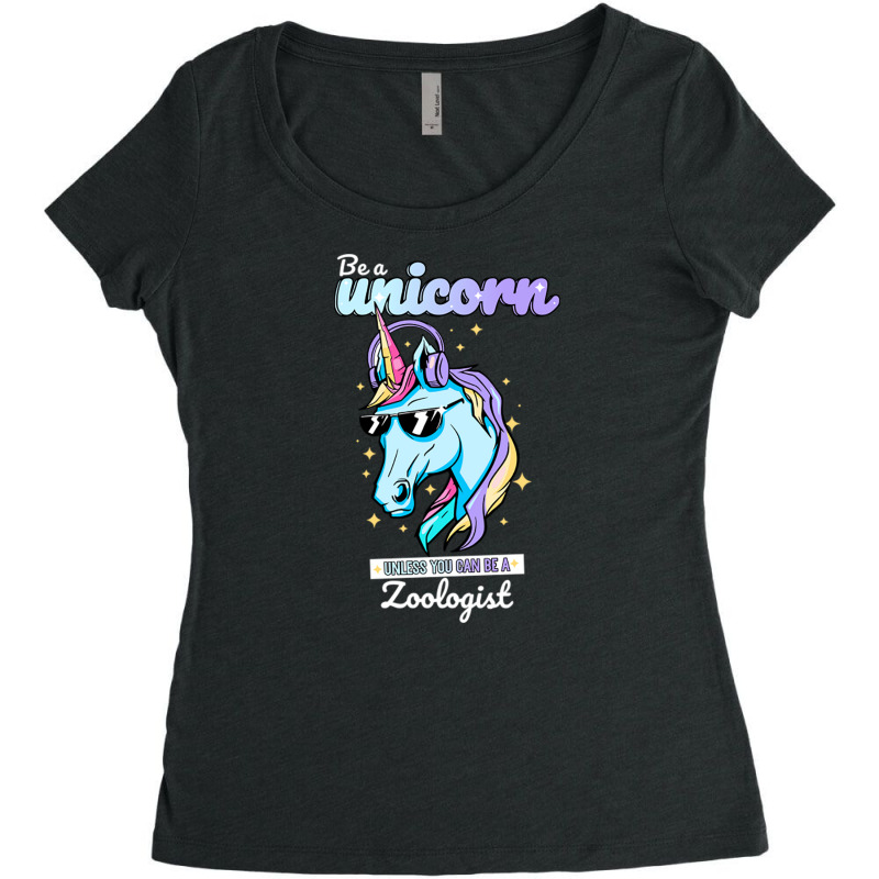 Zoologist Unicorn Women's Triblend Scoop T-shirt by DonoArt | Artistshot