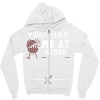 You Had Me At Wings Love Zipper Hoodie | Artistshot