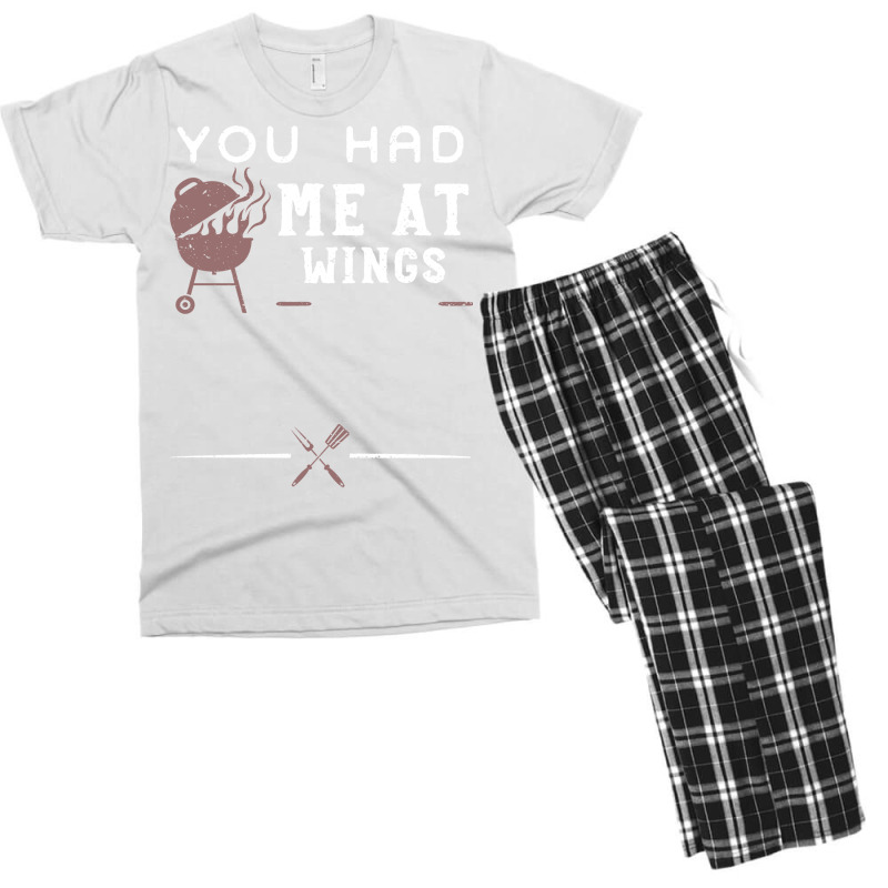 You Had Me At Wings Love Men's T-shirt Pajama Set by strosesimonsf | Artistshot