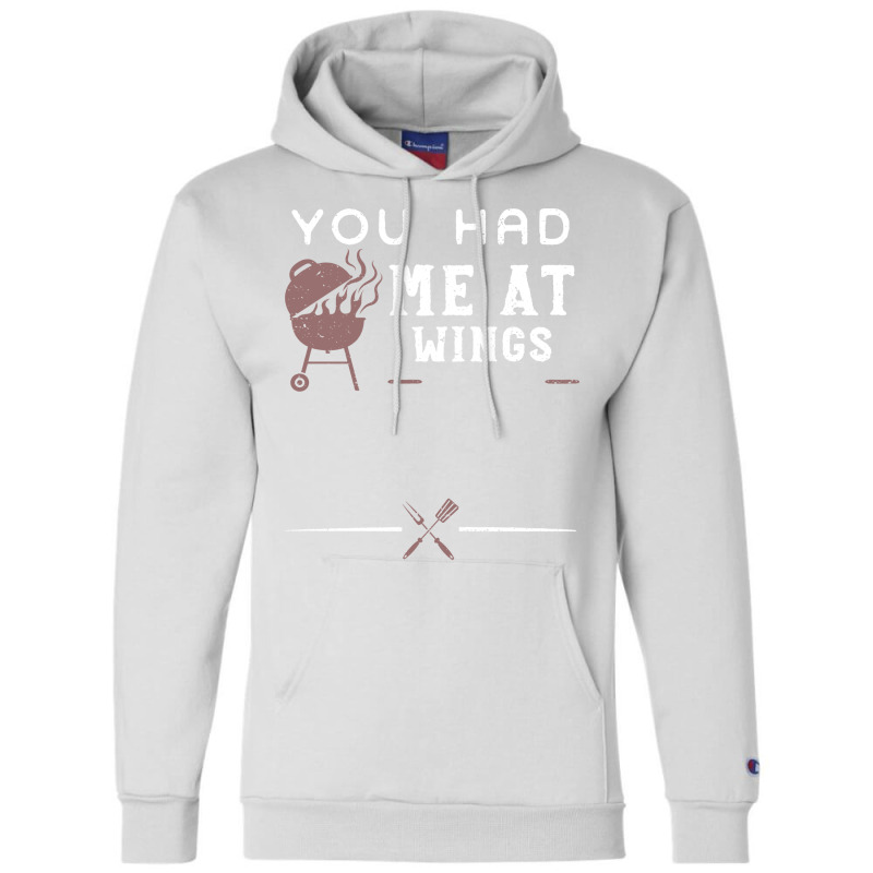 You Had Me At Wings Love Champion Hoodie by strosesimonsf | Artistshot