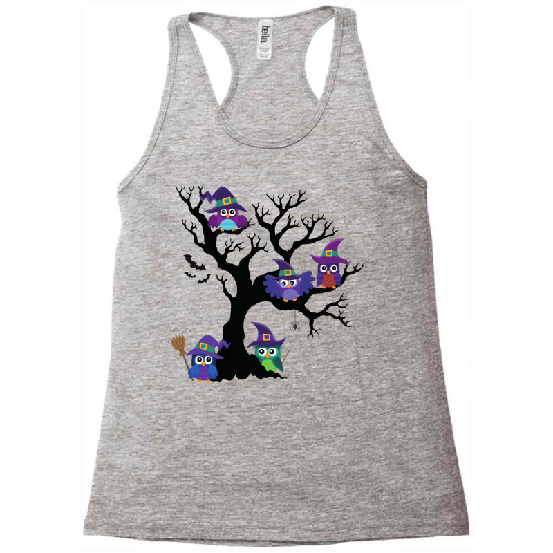 Owls In Hats On Branches Racerback Tank by quillhaileyv | Artistshot