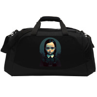 Sad Lonely Girl   Wednesday   Vector Art Active Duffel | Artistshot