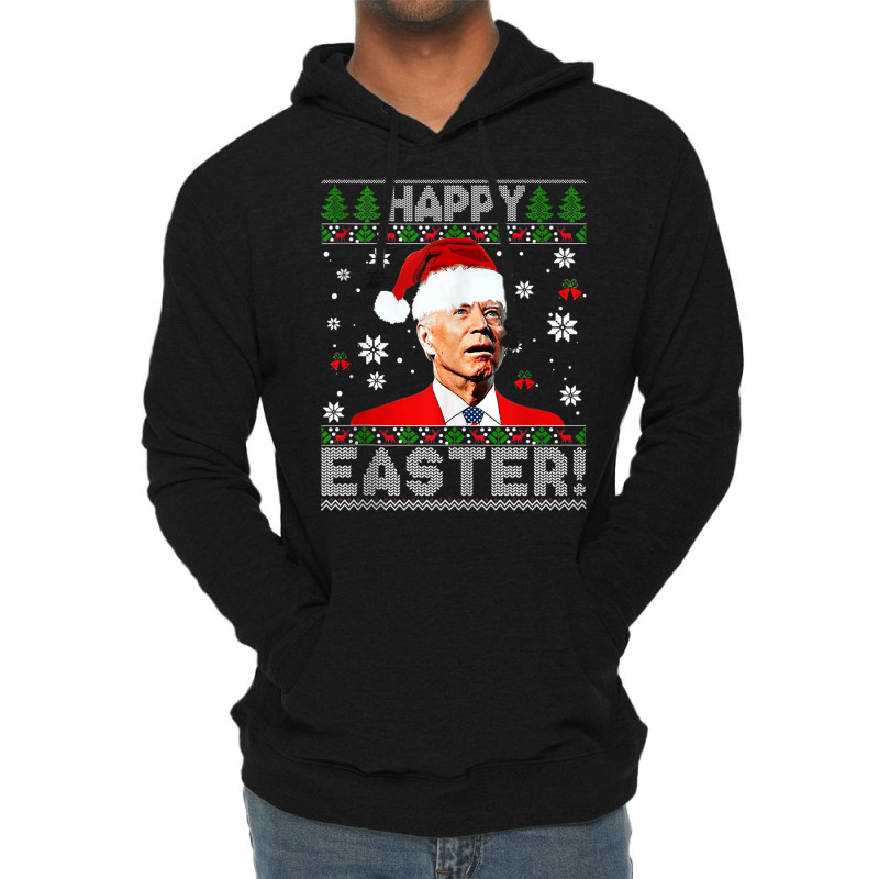 Funny Joe Biden Happy Easter Ugly Christmas Tank T Lightweight Hoodie | Artistshot