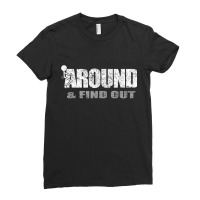 Fuck Around And Find Out Men Funny Christmas Holid Ladies Fitted T-shirt | Artistshot