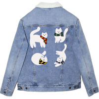 Pawwter Cats! 29 Unisex Sherpa-lined Denim Jacket | Artistshot