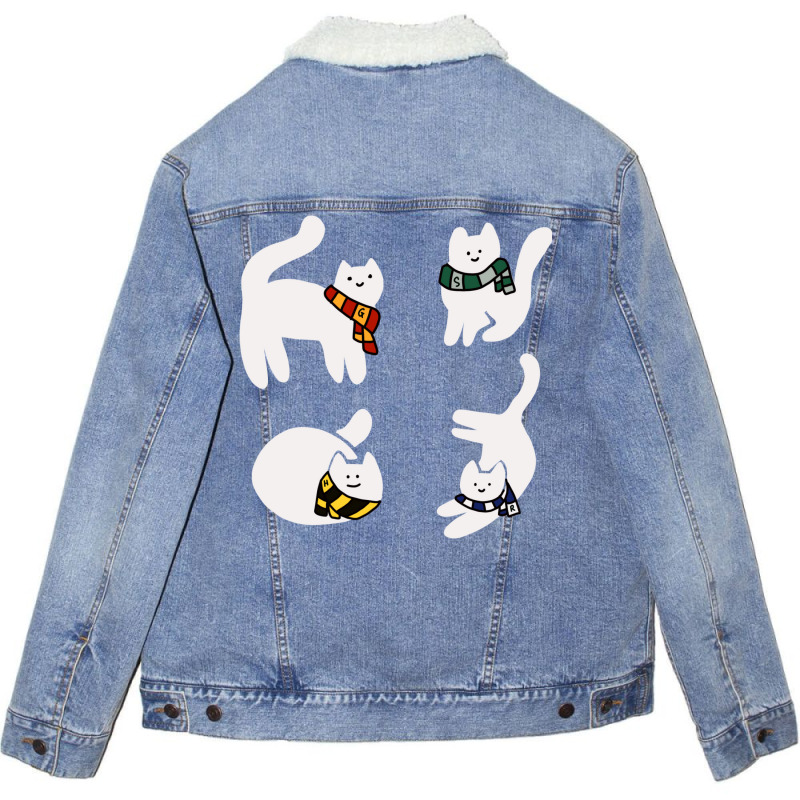 Pawwter Cats! 29 Unisex Sherpa-Lined Denim Jacket by squibbvossen6 | Artistshot