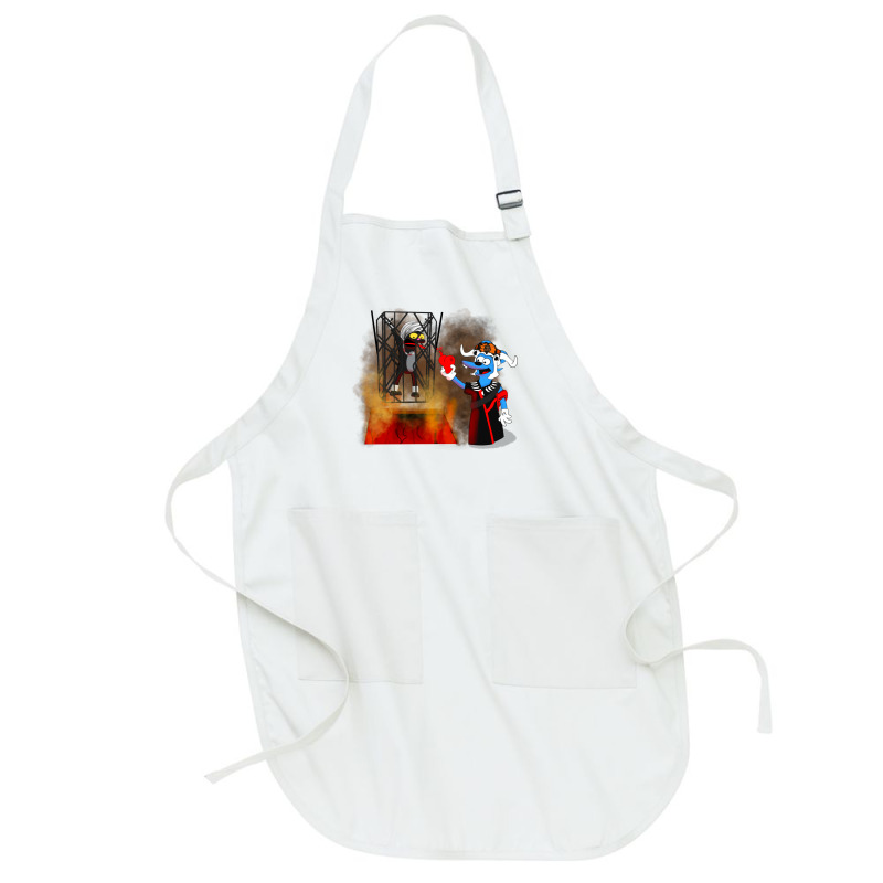 Itchy And Scratchy And The Temple Of Doom   Grey Full-length Apron | Artistshot