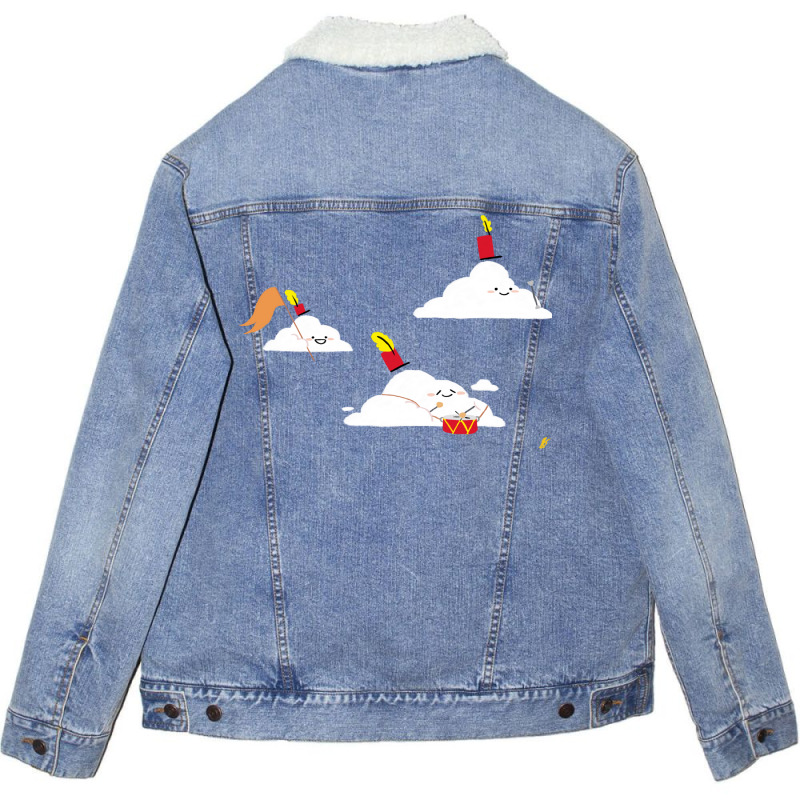 Parade Of Clouds Nostalgia Unisex Sherpa-Lined Denim Jacket by strosesimonsf | Artistshot