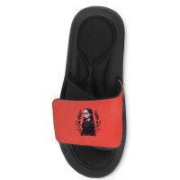 Sad Lonely Girl And Flowers   Wednesday   Vector A Slide Sandal | Artistshot