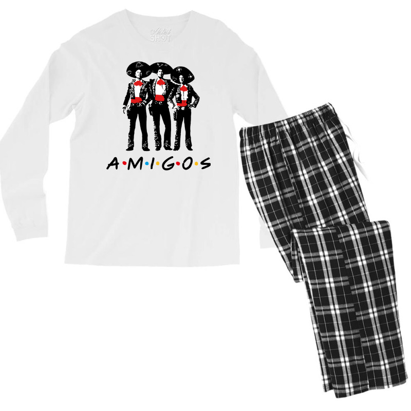 Amigos   Vintage Three Amigos Men's Long Sleeve Pajama Set | Artistshot