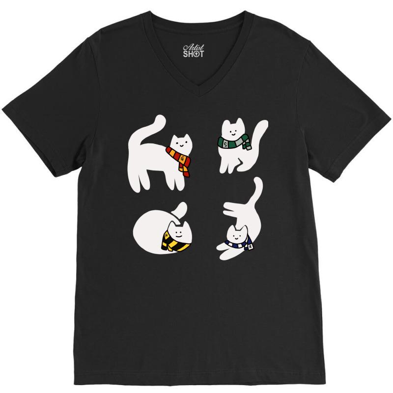 Pawwter Cats! 37 V-Neck Tee by quillhaileyv | Artistshot