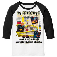 Tv Detective Cute True Crime Investigation Junkie Youth 3/4 Sleeve | Artistshot