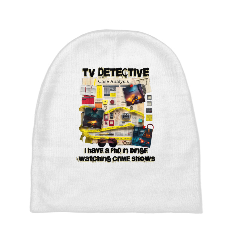 Tv Detective Cute True Crime Investigation Junkie Baby Beanies by africaka | Artistshot