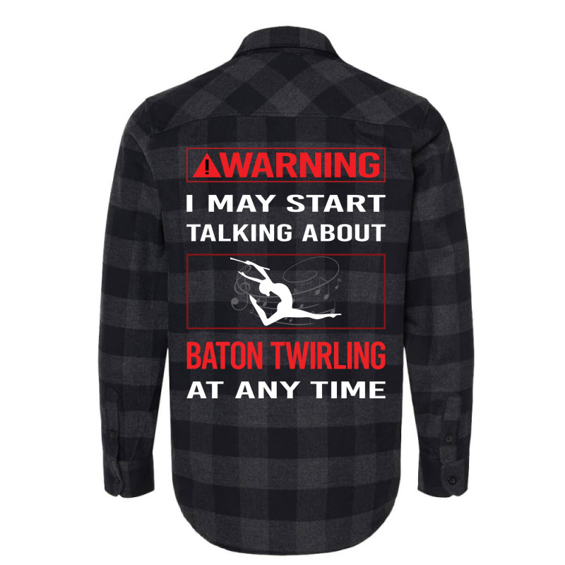 Red Warning Baton Twirling Twirl Twirler Trending Flannel Shirt by strosesimonsf | Artistshot