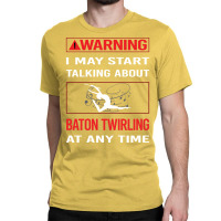 Red Warning Baton Twirling Twirl Twirler Trending Classic T-shirt | Artistshot