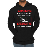 Red Warning Baton Twirling Twirl Twirler Trending Lightweight Hoodie | Artistshot