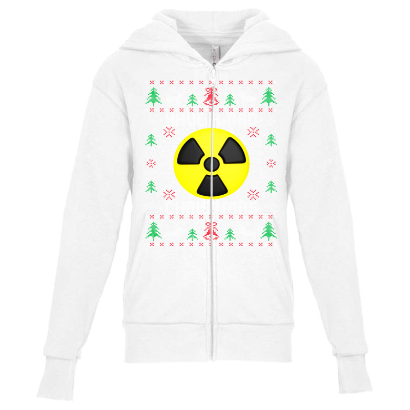 Have A Rad Christmas Radiology Ugly Christmas Radi Youth Zipper Hoodie by thurz | Artistshot