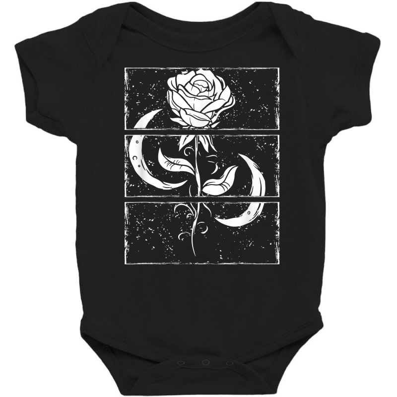 Flower Rose Moon T Shirt Baby Bodysuit by catricegar | Artistshot