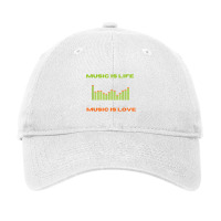 Music Is Life Music Is Love Equalizer Spectrum Ana Adjustable Cap | Artistshot