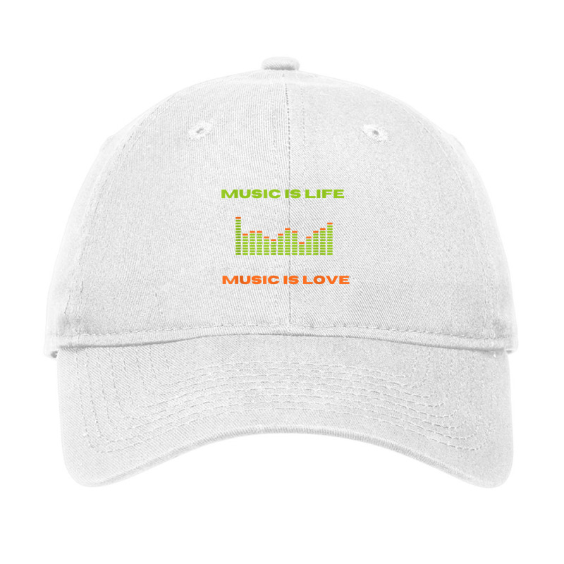 Music Is Life Music Is Love Equalizer Spectrum Ana Adjustable Cap by been | Artistshot