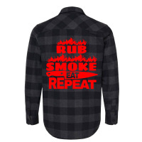 Womens Bbq Gift Print Mens Grilling Rub Smoke Eat Flannel Shirt | Artistshot