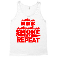 Womens Bbq Gift Print Mens Grilling Rub Smoke Eat Tank Top | Artistshot