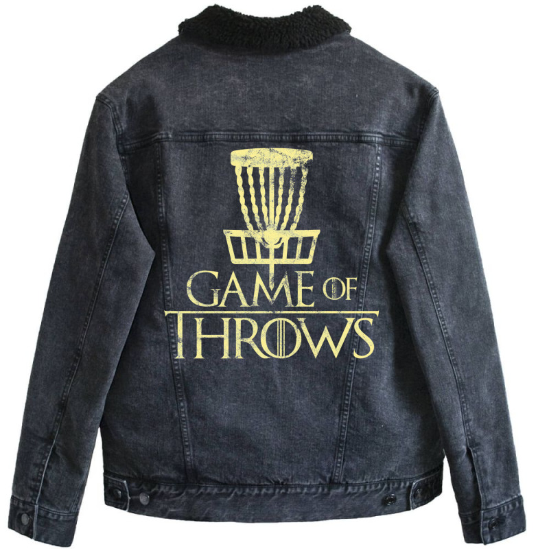 Game Of Throws Funny Disc Golf Gift Unisex Sherpa-lined Denim Jacket | Artistshot