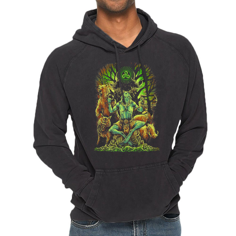 Celtic Pagan Cernunnos Irish Scottish Mythology Pr Vintage Hoodie by saterseim | Artistshot